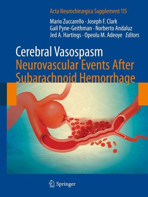 cover image of Cerebral Vasospasm